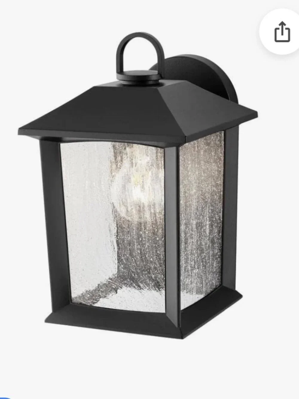 Hampton Bay Ashton 1-Light Outdoor Wall Lantern Sconce Light - Medium Exterior